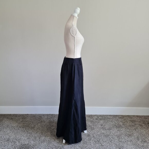 Luzifer 100% Linen Vintage Lagenlook Maxi Skirt Berlin, Germany - Size L - Picture 4 of 9